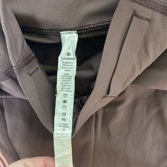 Lululemon Speed Limit Crop leggings Cherry Cola nulux 2 - Picture 8 of 8